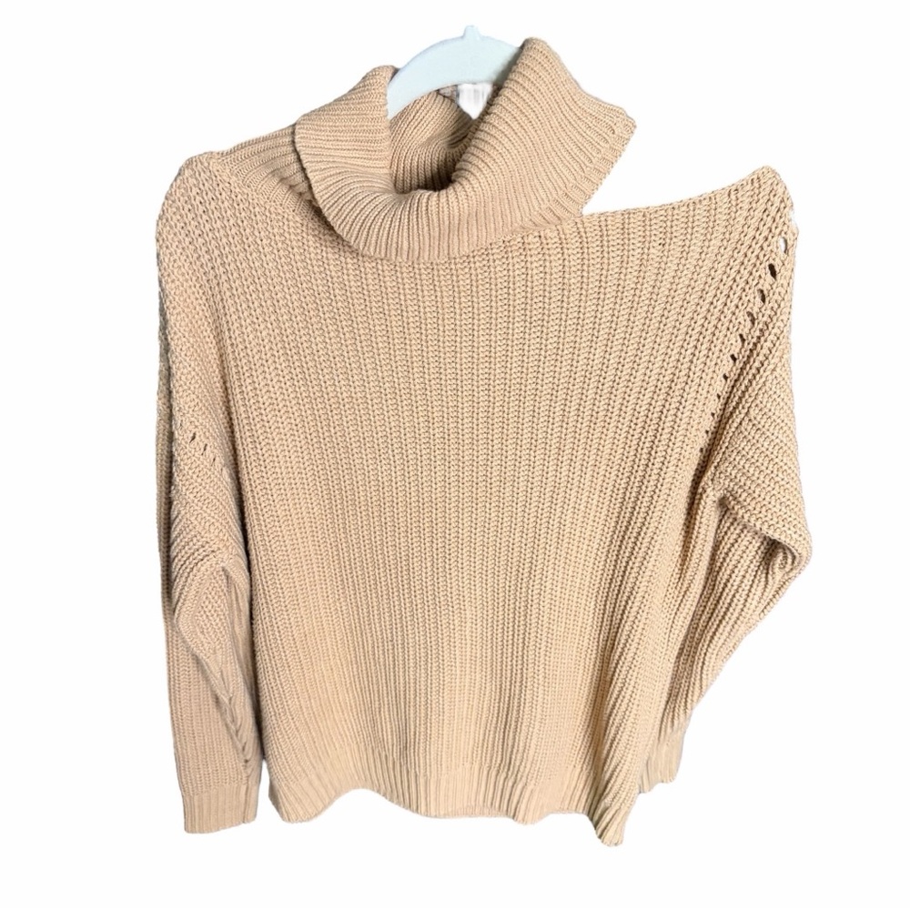 Peter Som Beige Cowl Neck Sweater